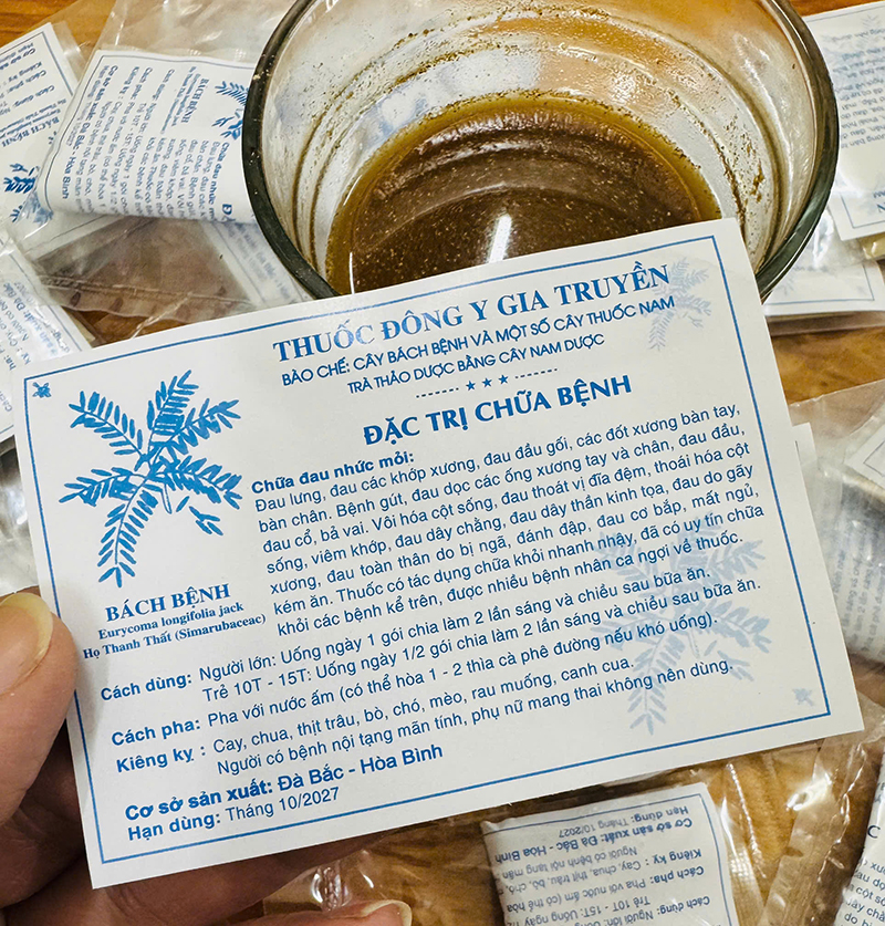 Thuốc bột pha với nước ấm